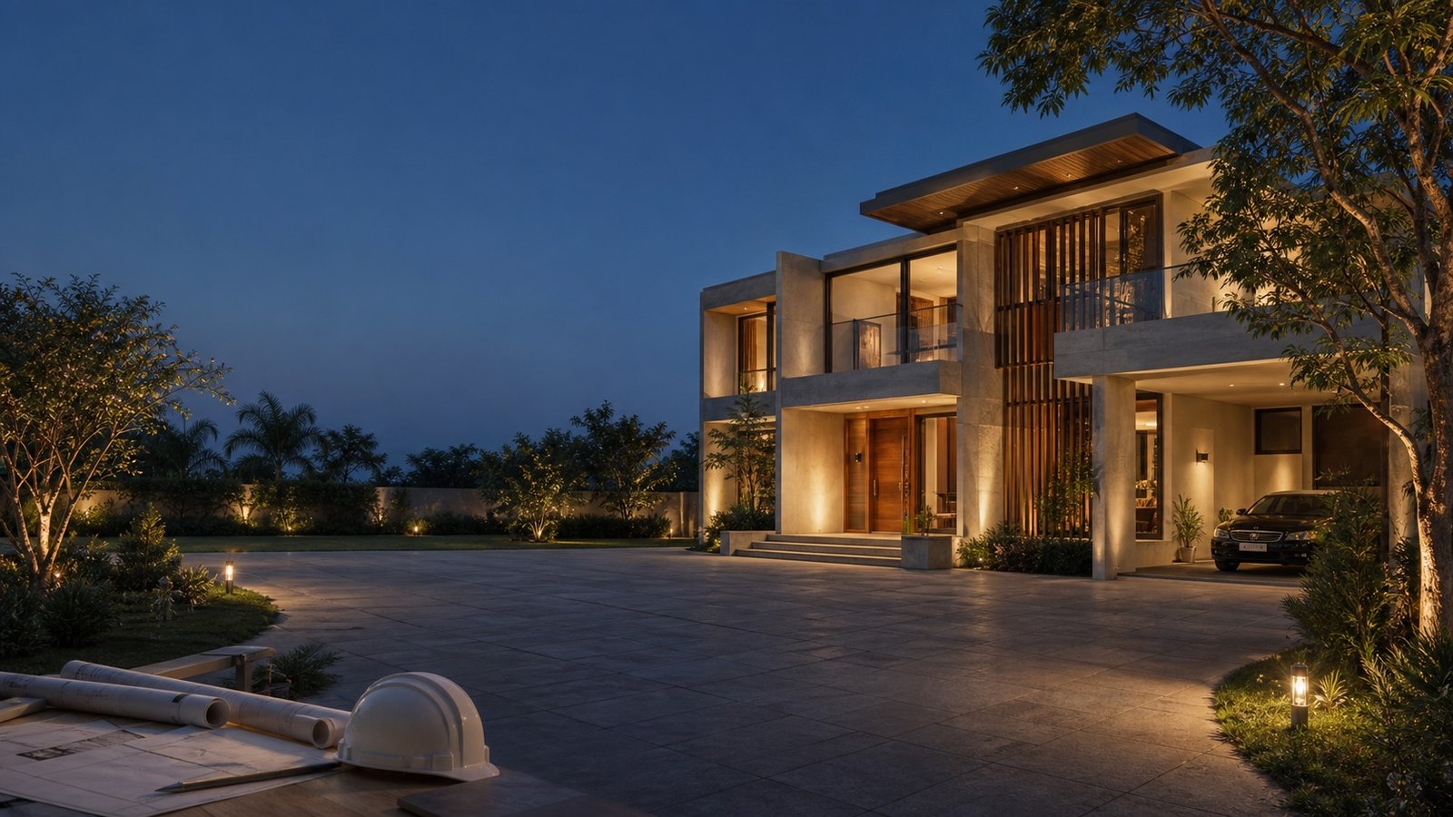 Contemporary family home designed and constructed by ODD Studio in Central India